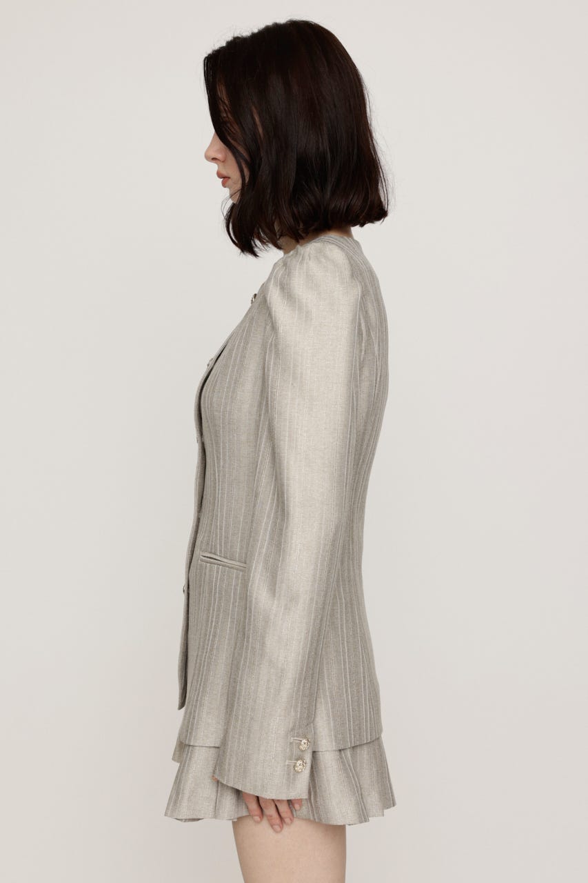 HERRINGBONE PUFF SLEEVE 2P BEG 1