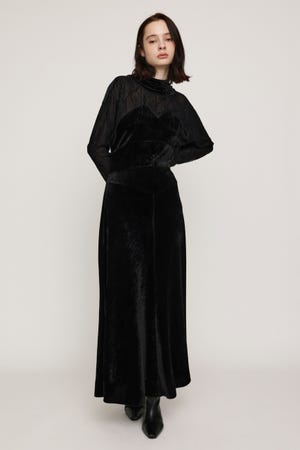 DOLMAN SLEEVE VELOUR ドレス