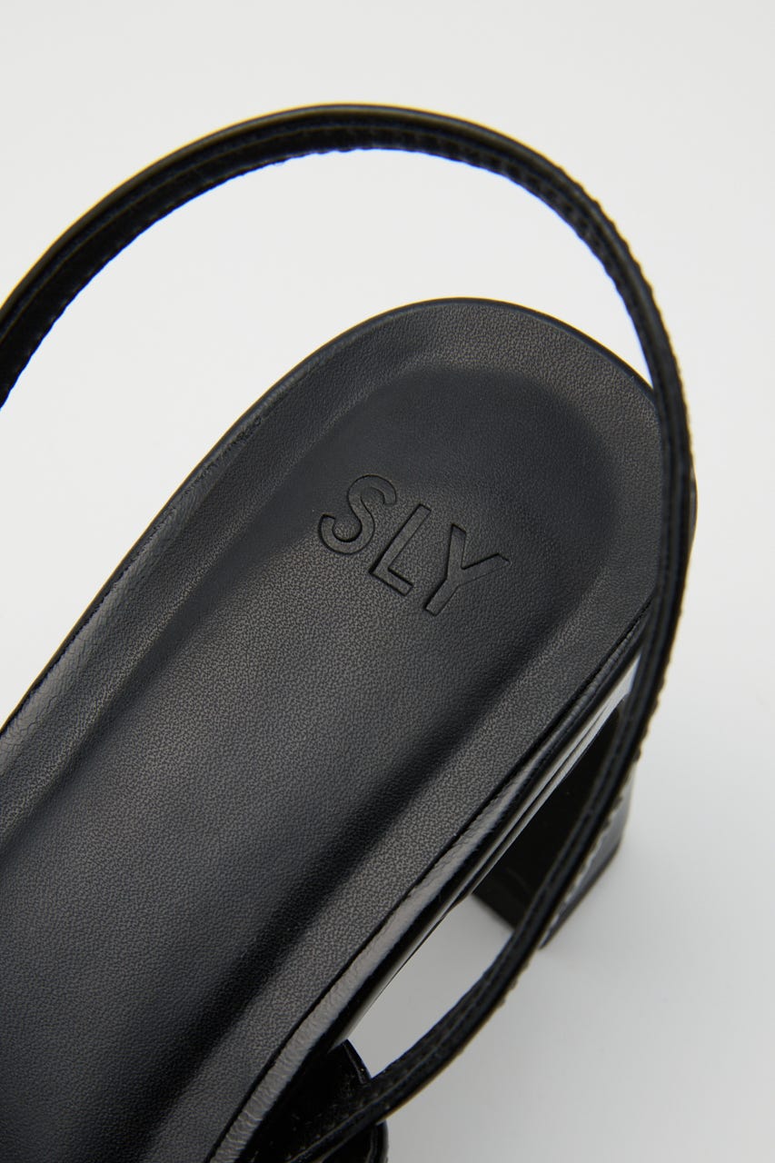 TINY SQUARE MARY JANE サンダル BLK S