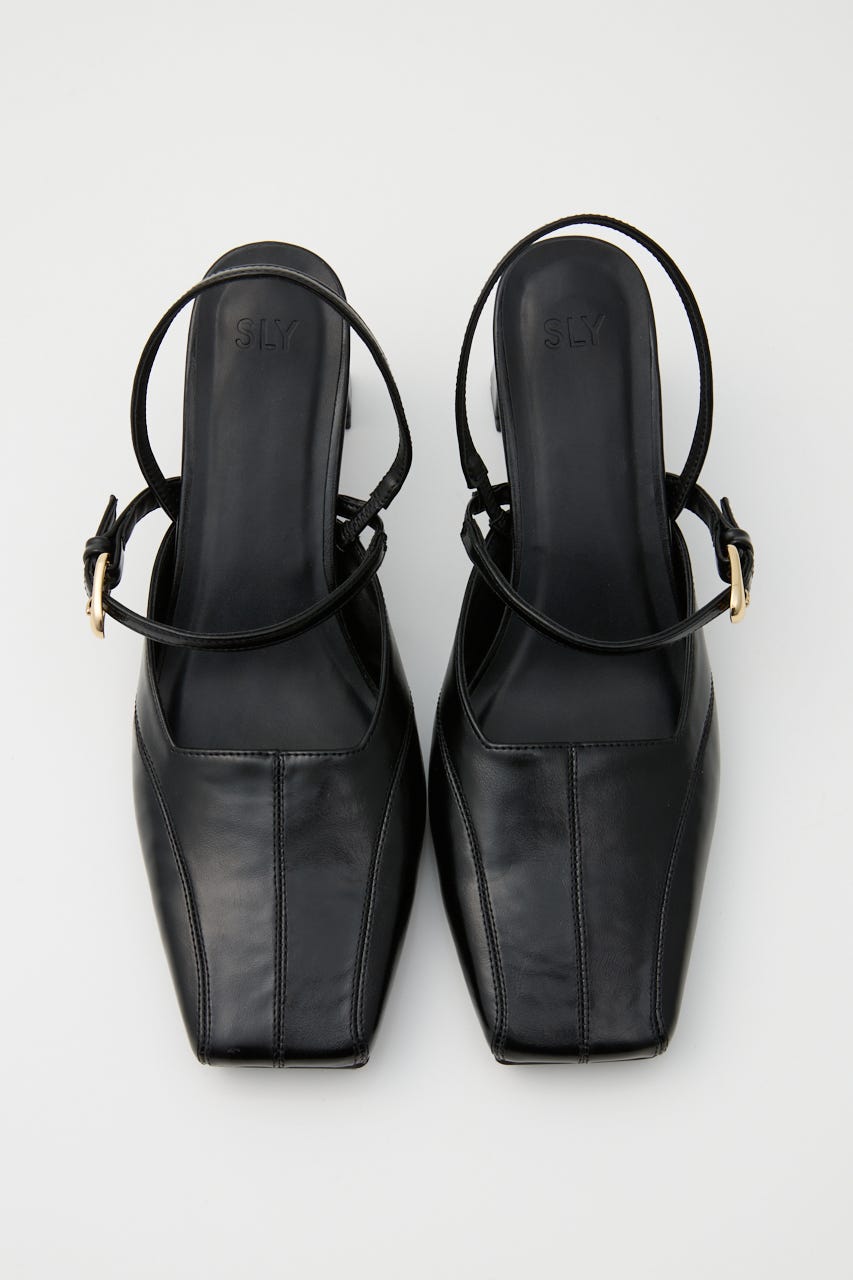 TINY SQUARE MARY JANE サンダル BLK S