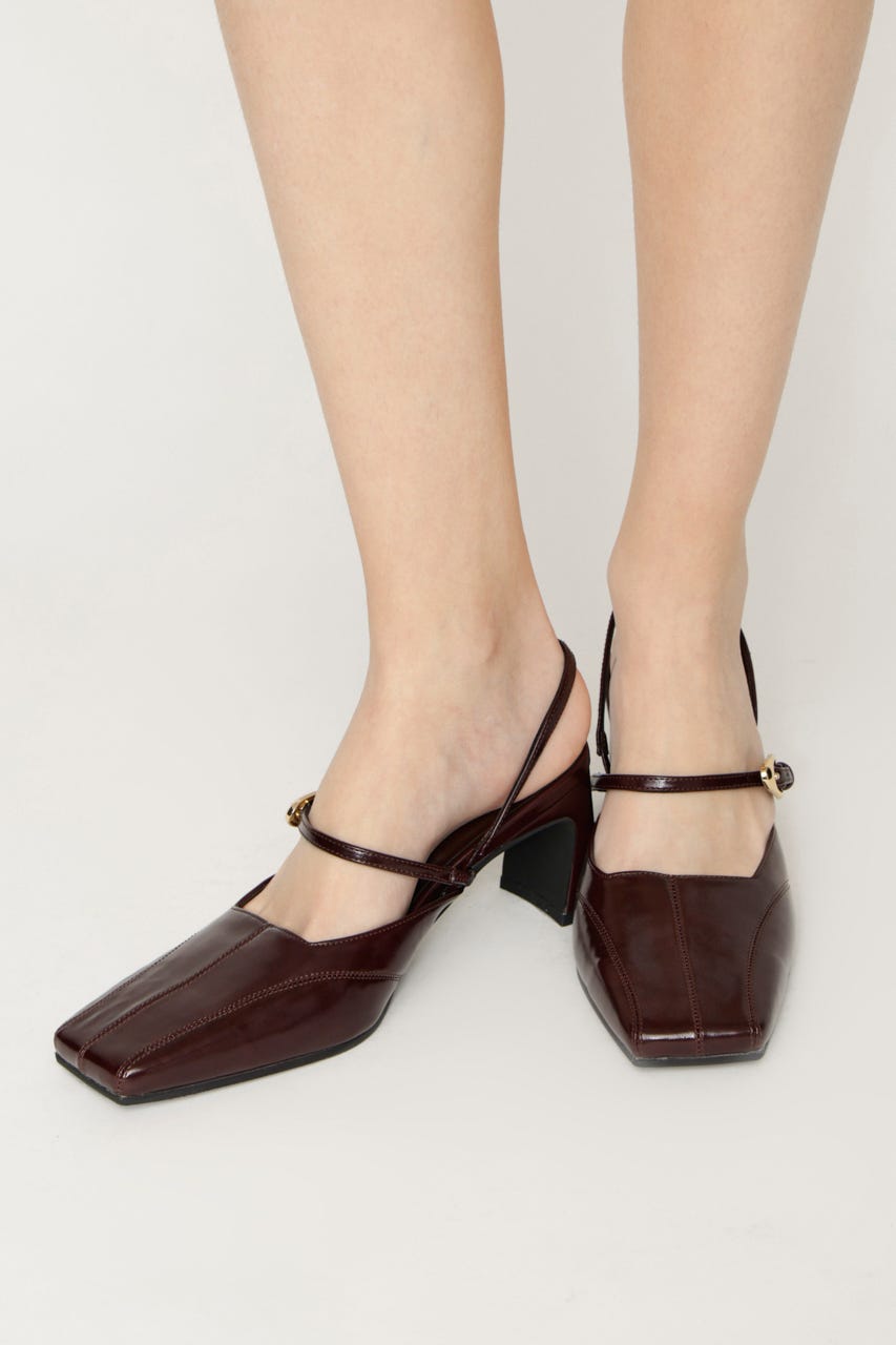 TINY SQUARE MARY JANE サンダル D/RED L