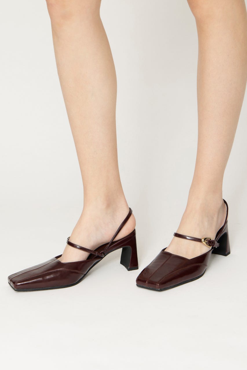 TINY SQUARE MARY JANE サンダル D/RED L