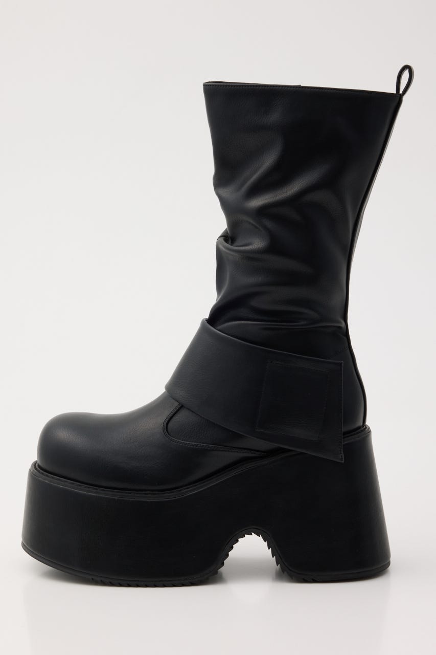 THICK BELT PLATFORM ブーツ BLK M