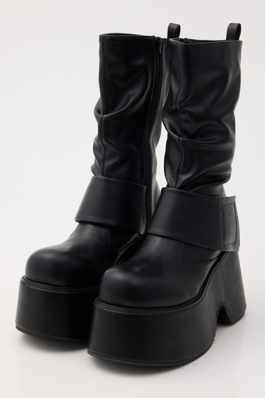 THICK BELT PLATFORM ブーツ BLK M