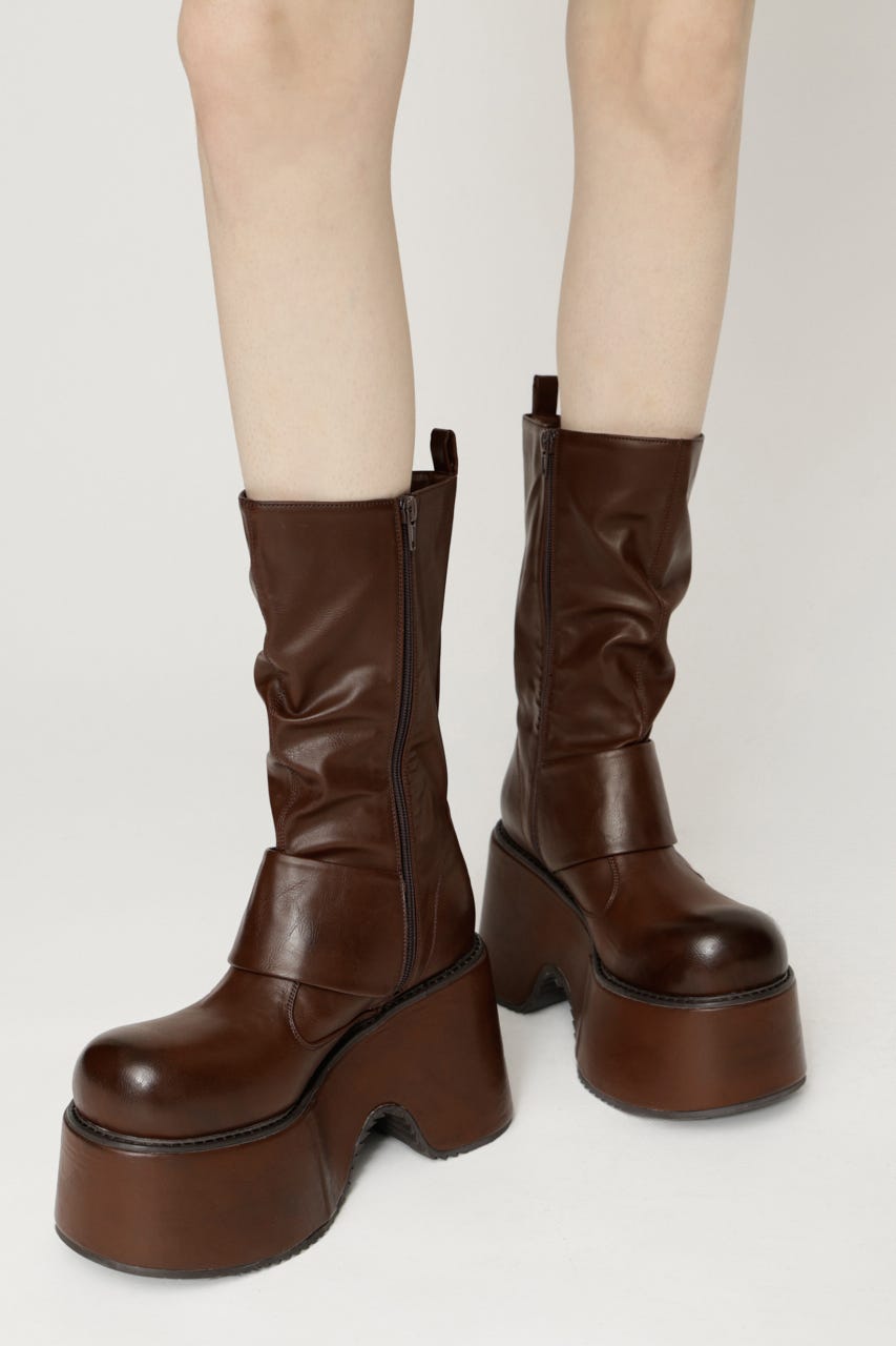 THICK BELT PLATFORM ブーツ BRN M