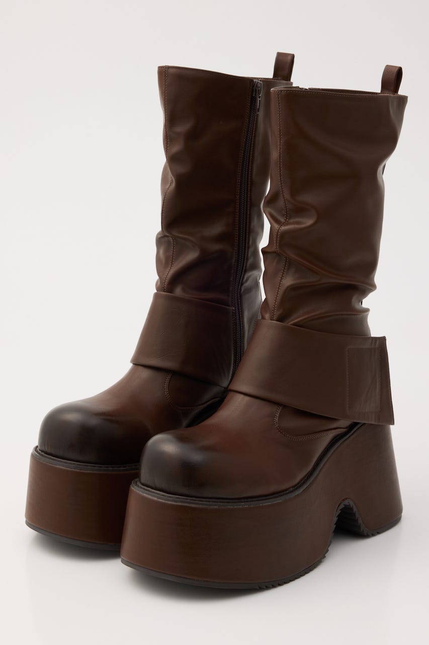THICK BELT PLATFORM ブーツ BRN M