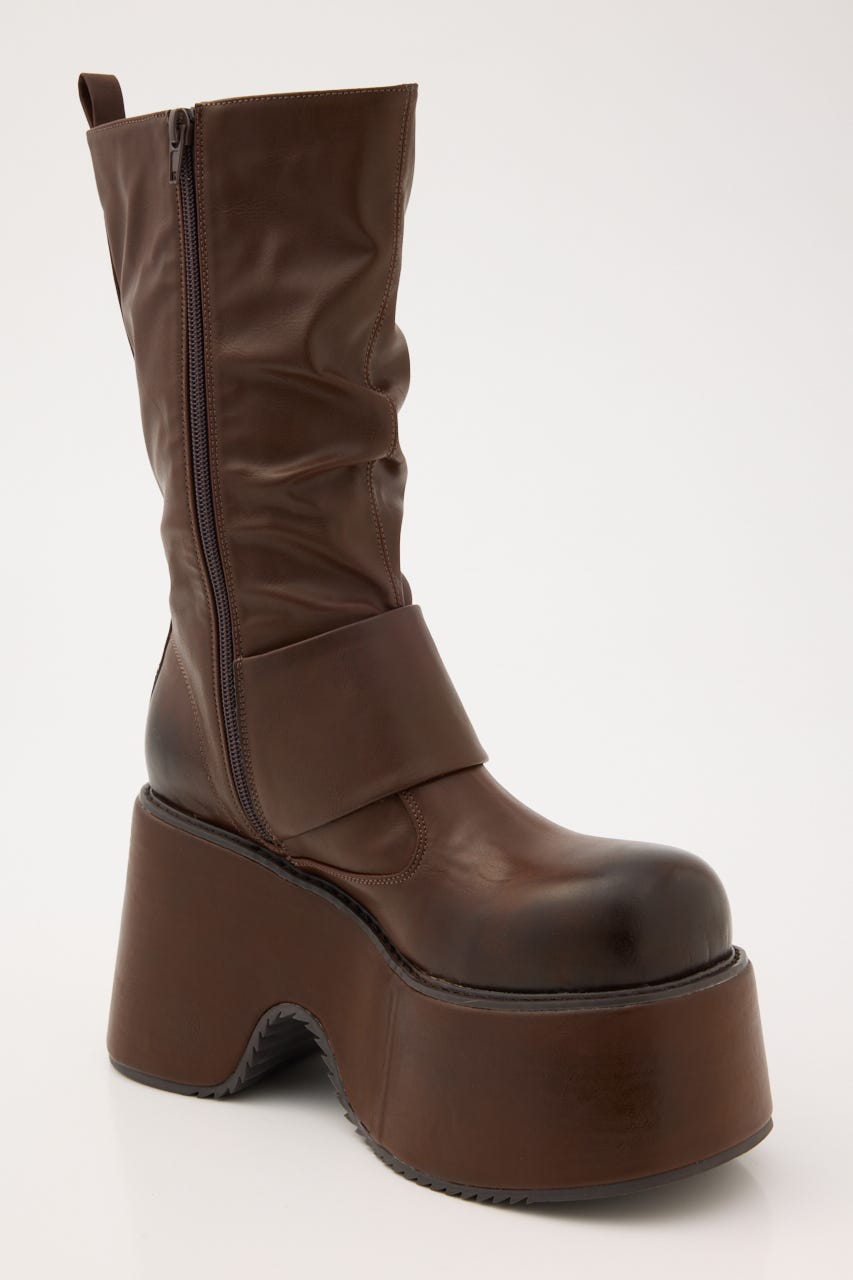 THICK BELT PLATFORM ブーツ BRN M