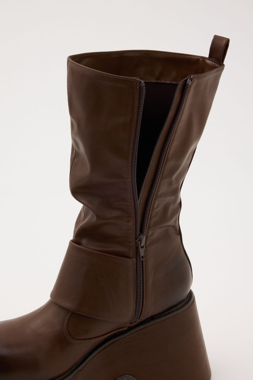 THICK BELT PLATFORM ブーツ BRN M