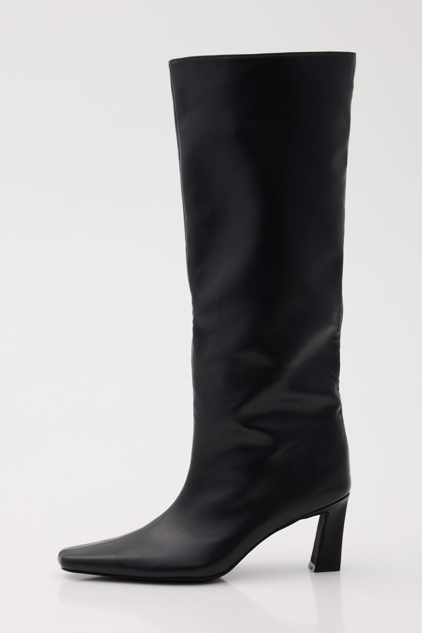 SHARP TOE KNEE ブーツ BLK S