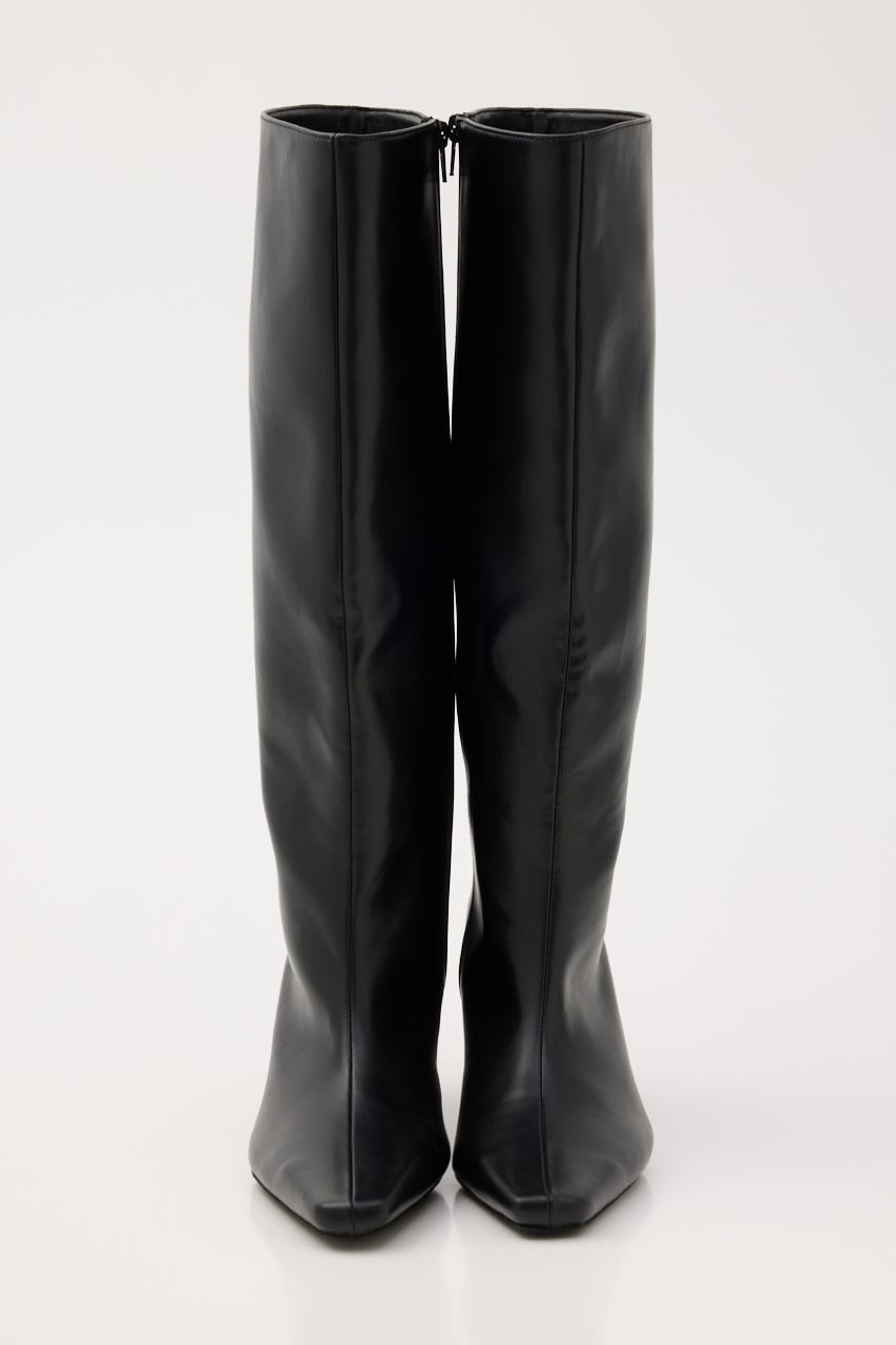 SHARP TOE KNEE ブーツ BLK S