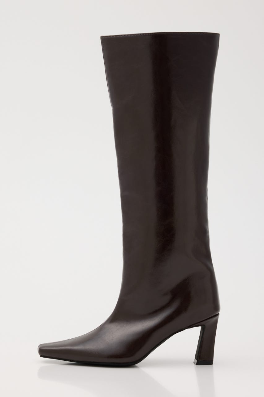 SHARP TOE KNEE ブーツ BRN L