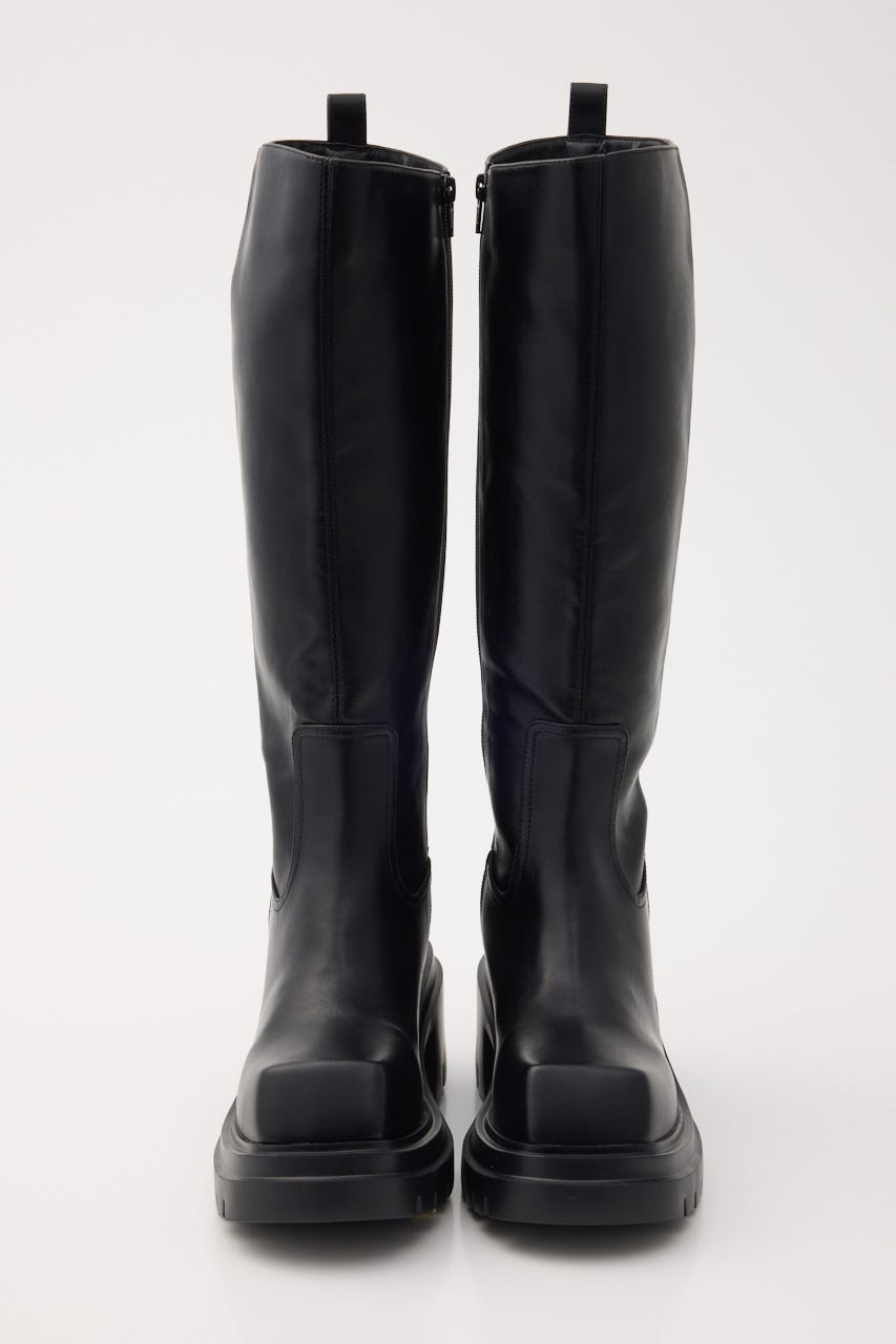 【AW PRE ORDER】SQUARE TOE KNEE ブーツ BLK L