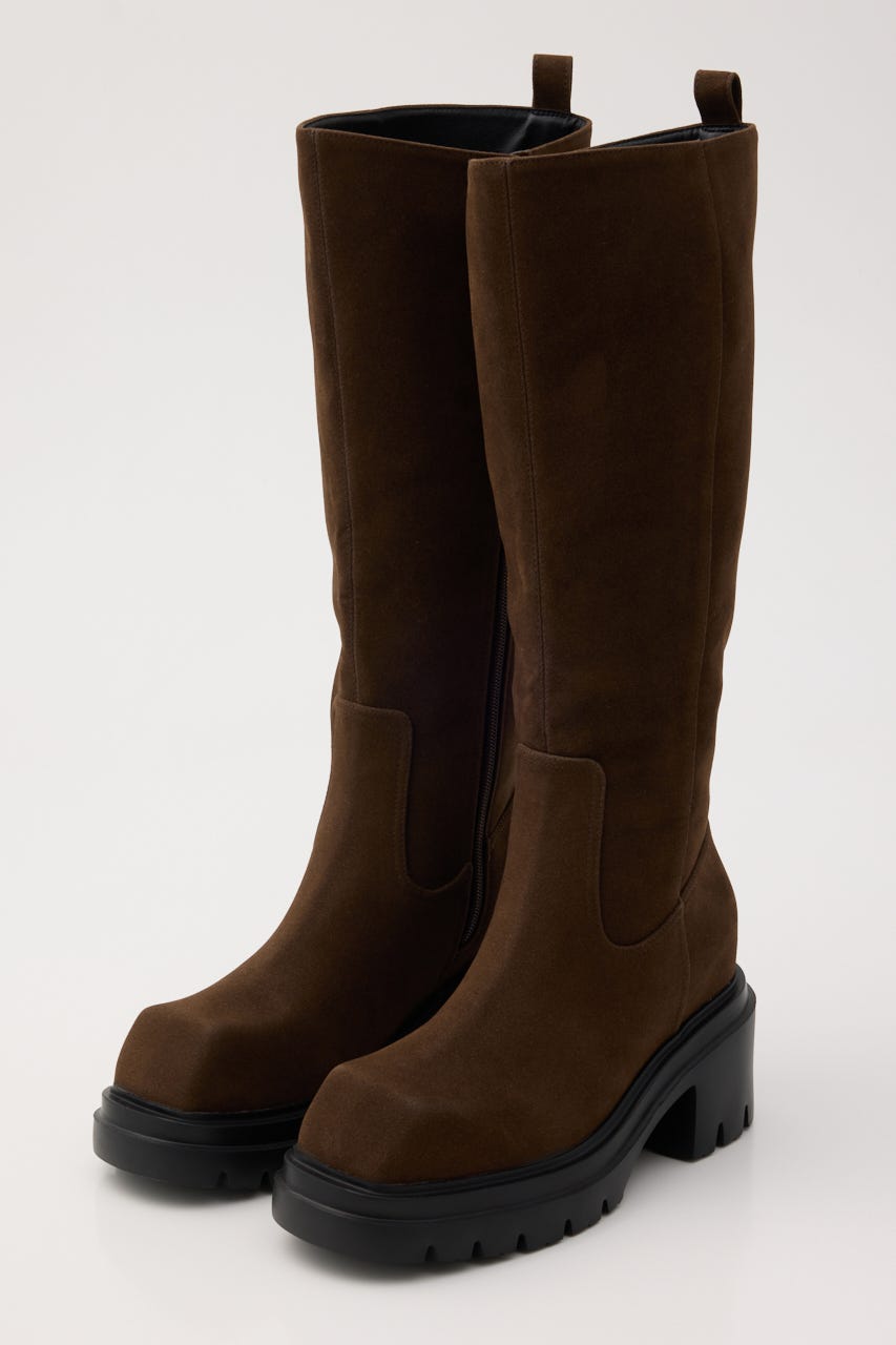 SQUARE TOE KNEE ブーツ BRN L