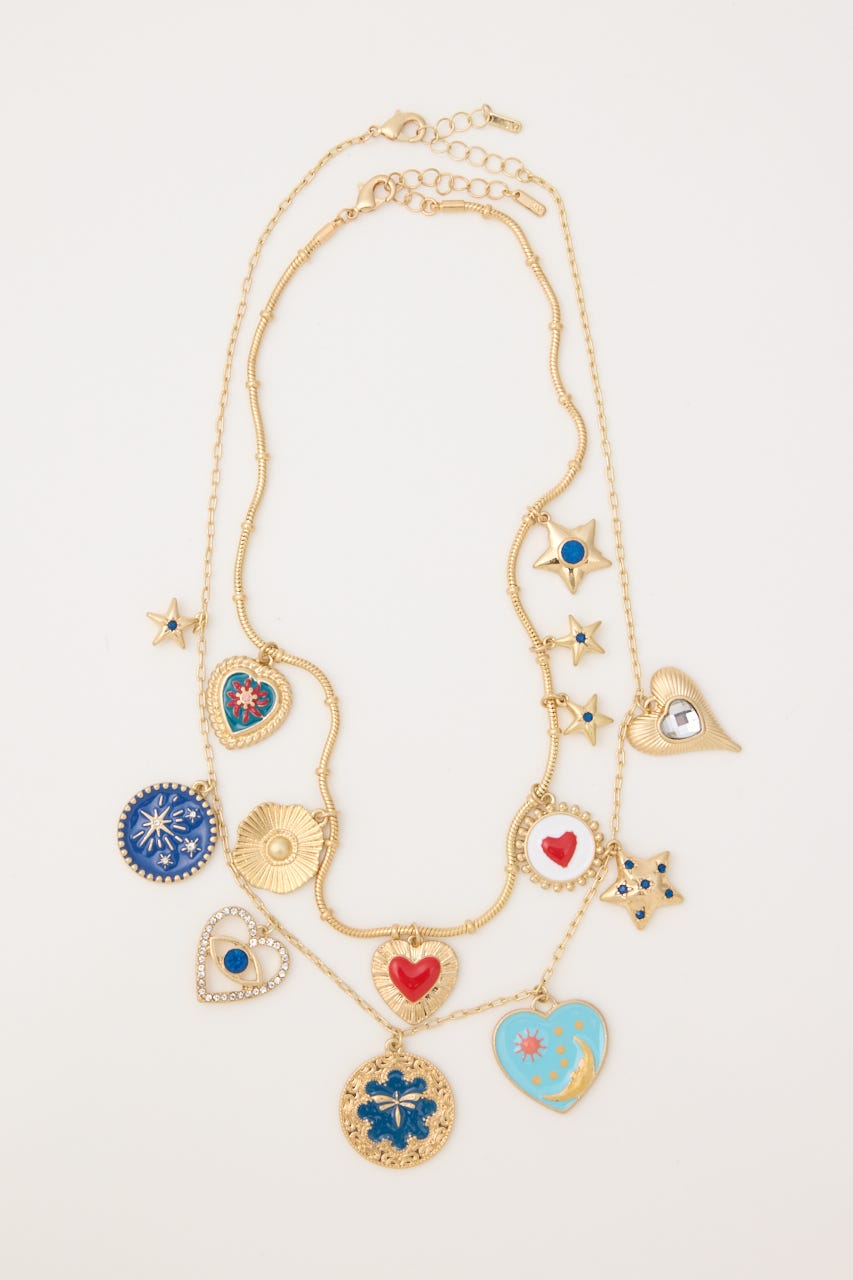 MULTI CHARM ネックレス GLD FREE