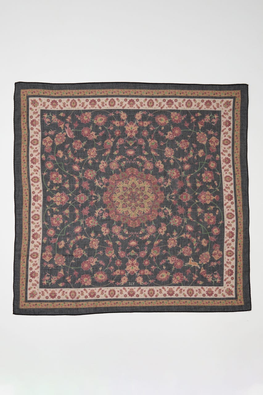 PERSIAN CARPET MOTIF スカーフ BLK FREE