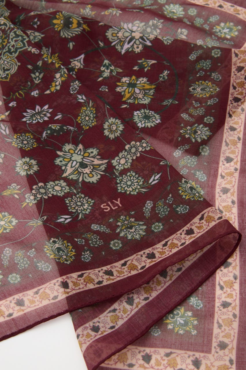 PERSIAN CARPET MOTIF スカーフ D/RED FREE