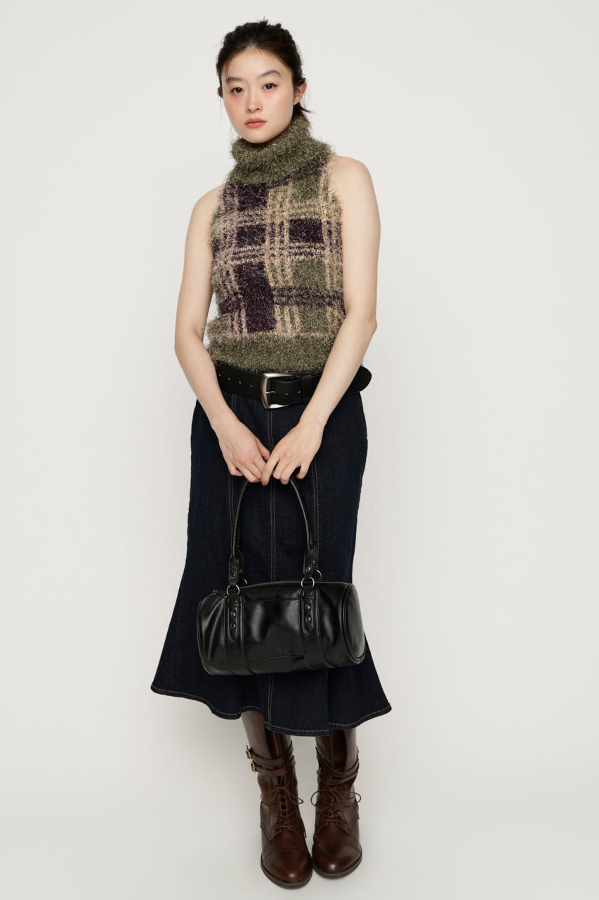 SHAGGY CHECK H／N ニット M/KHA FREE