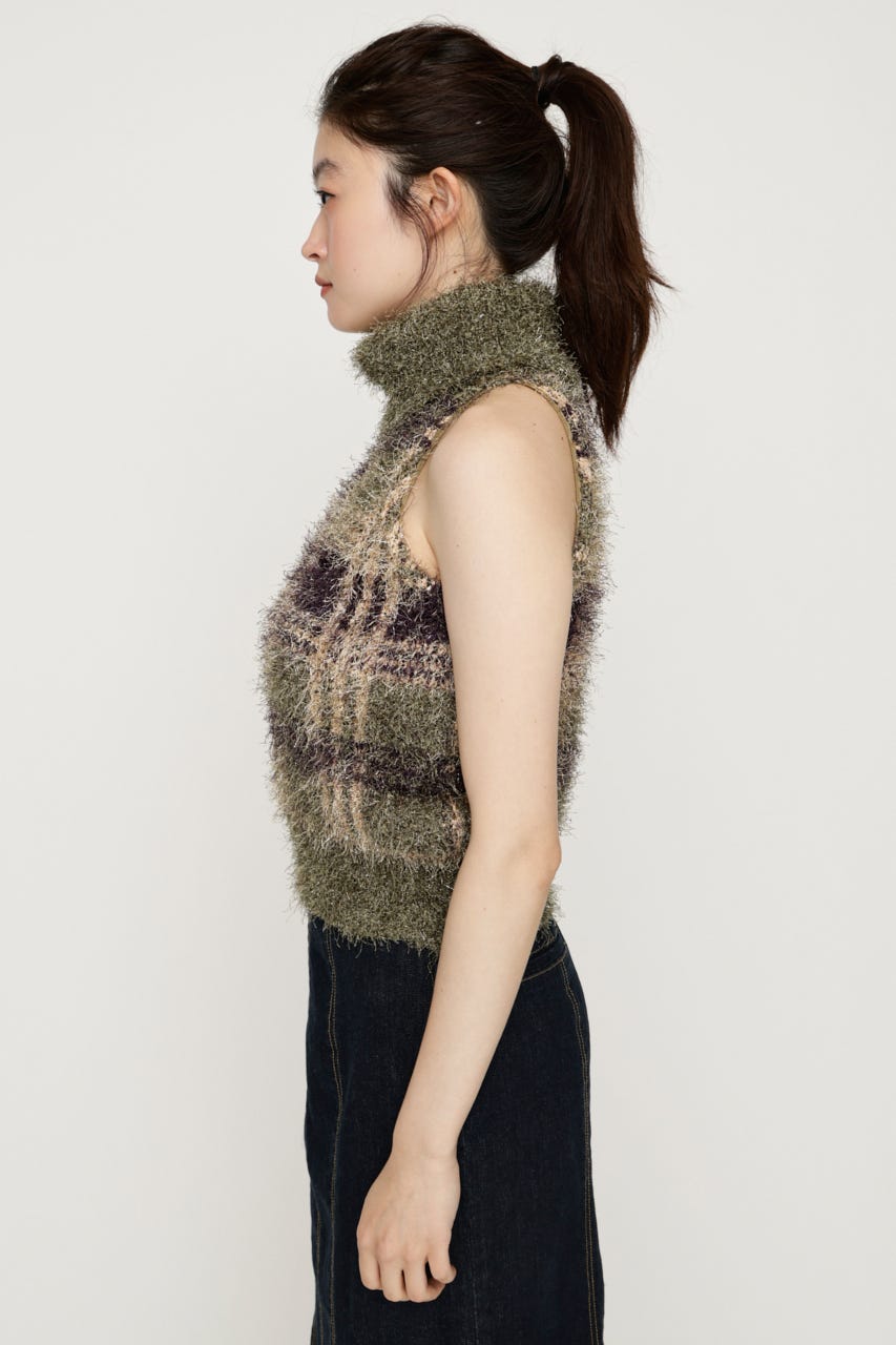 SHAGGY CHECK H／N ニット M/KHA FREE