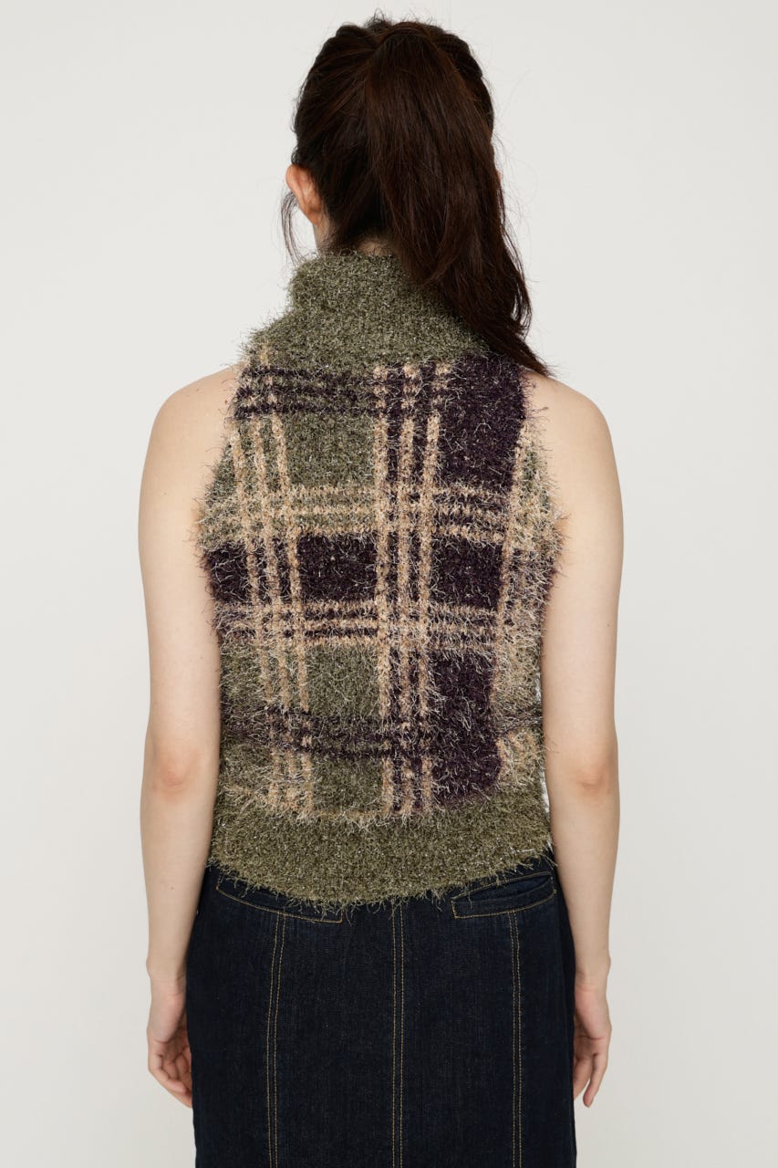 SHAGGY CHECK H／N ニット M/KHA FREE
