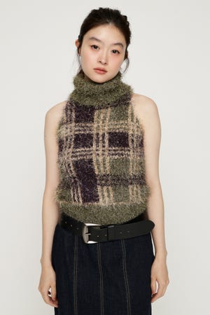 SHAGGY CHECK H／N ニット