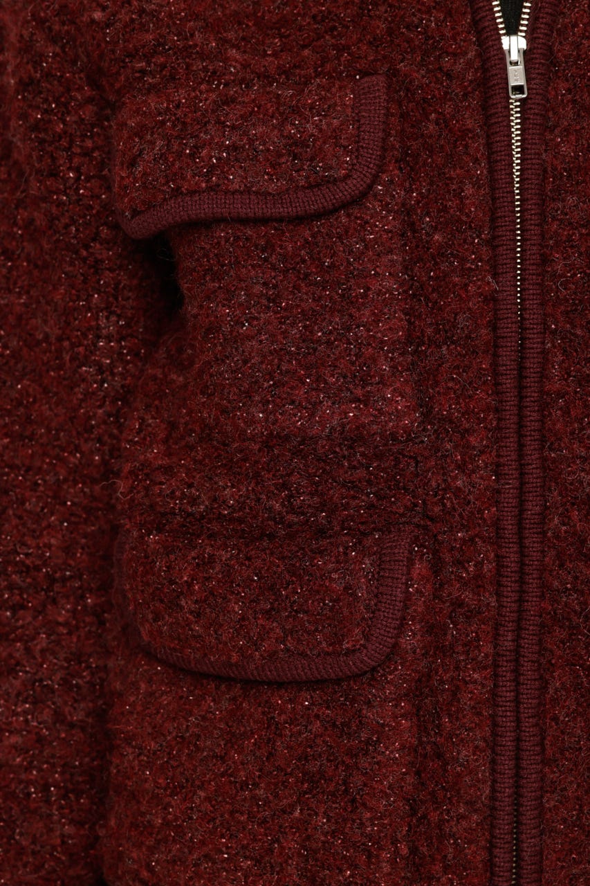 BOA LOOK KNIT ジャケット D/RED FREE