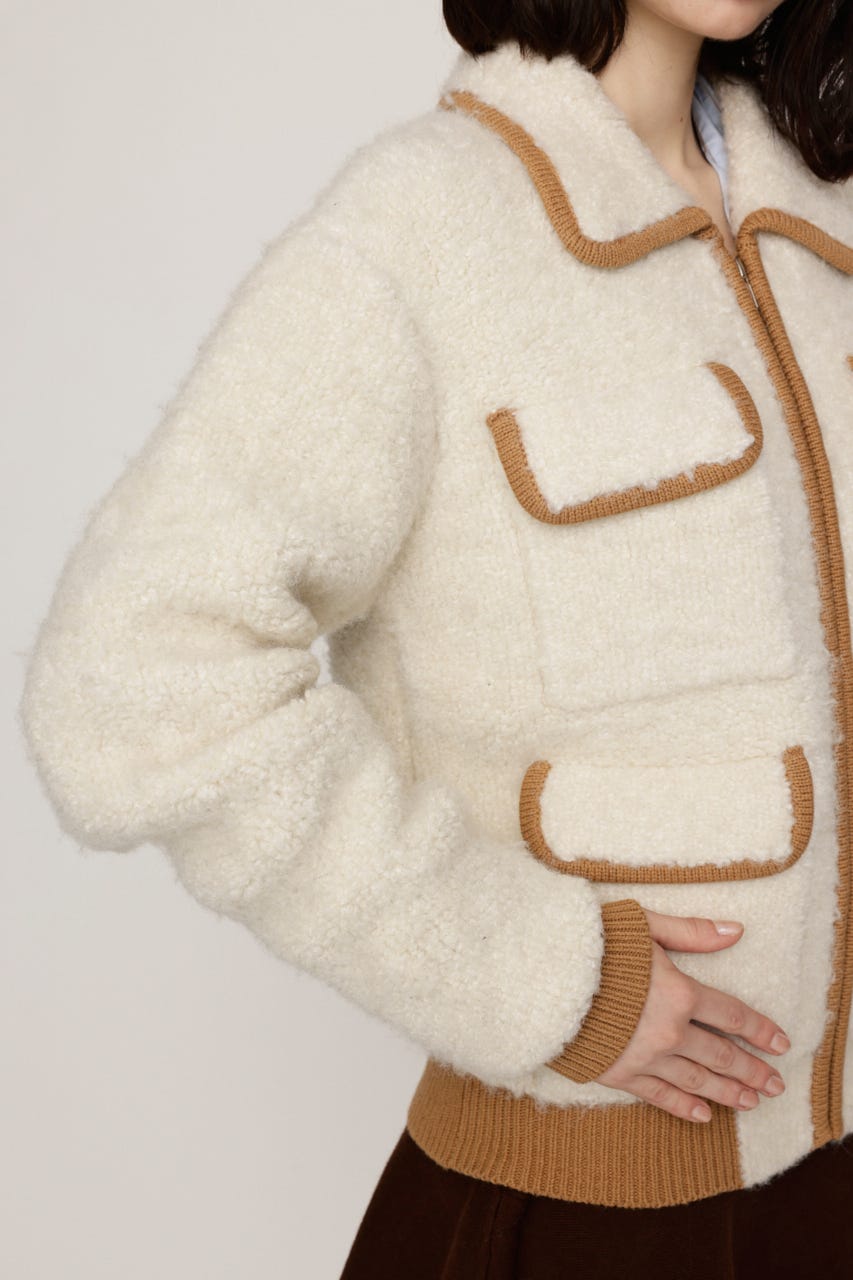 BOA LOOK KNIT ジャケット IVOY FREE