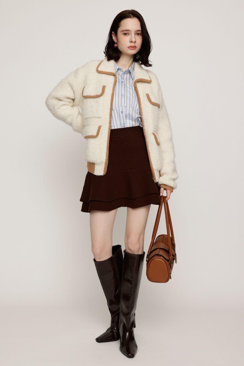 BOA LOOK KNIT ジャケット IVOY FREE