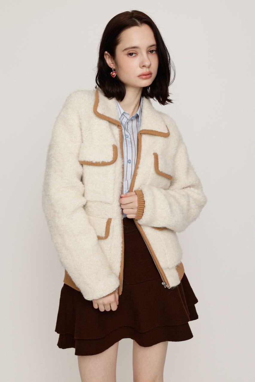 BOA LOOK KNIT ジャケット IVOY FREE