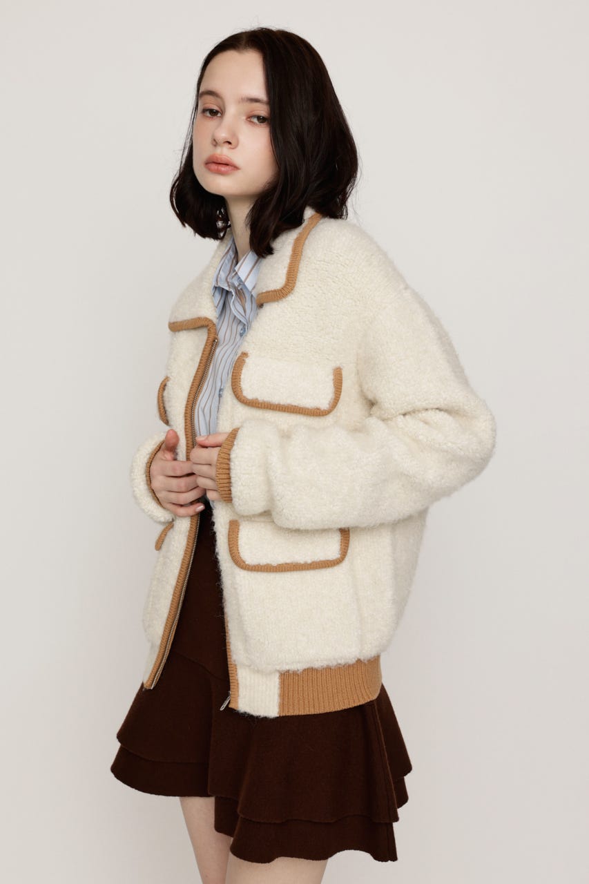 BOA LOOK KNIT ジャケット IVOY FREE