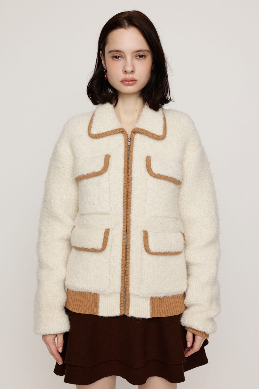 BOA LOOK KNIT ジャケット IVOY FREE