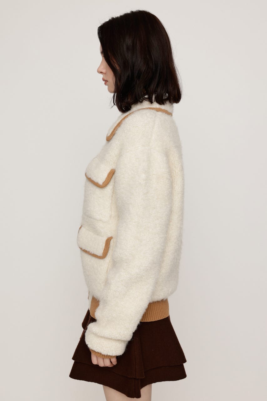 BOA LOOK KNIT ジャケット IVOY FREE