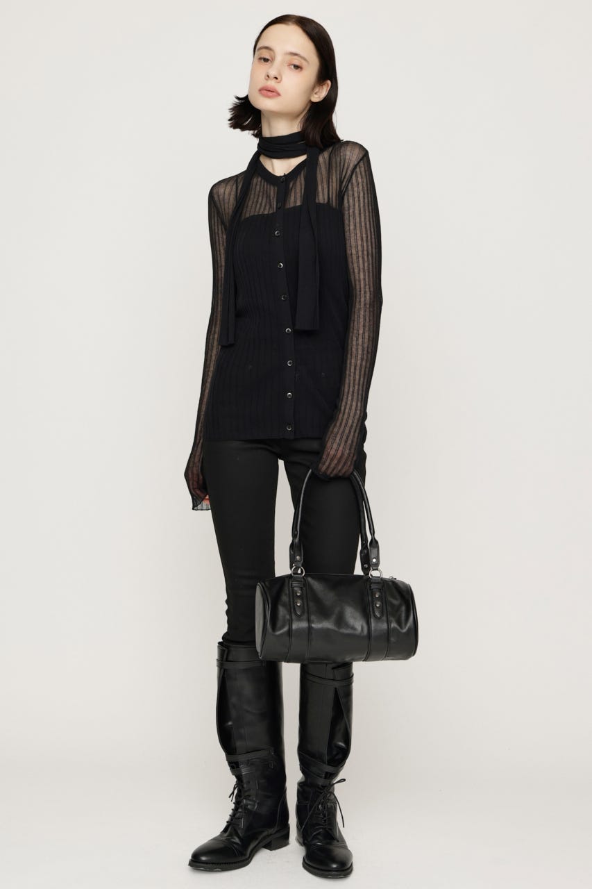 SHEER TIGHT トップス BLK FREE