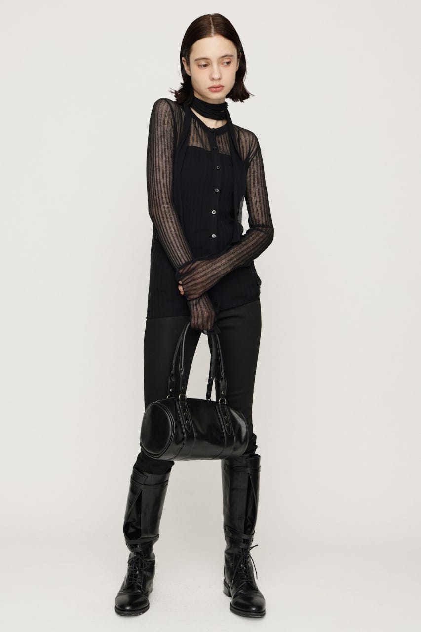 SHEER TIGHT トップス BLK FREE