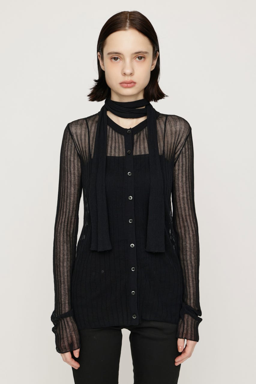 SHEER TIGHT トップス BLK FREE