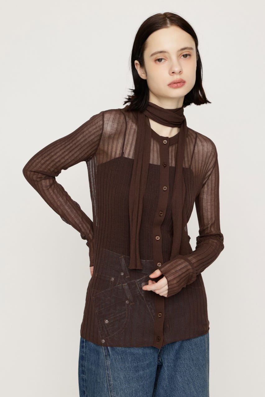 SHEER TIGHT トップス BRN FREE
