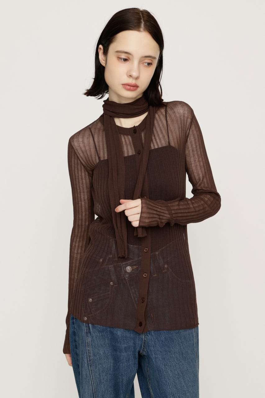SHEER TIGHT トップス BRN FREE