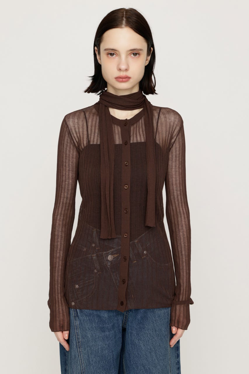 SHEER TIGHT トップス BRN FREE