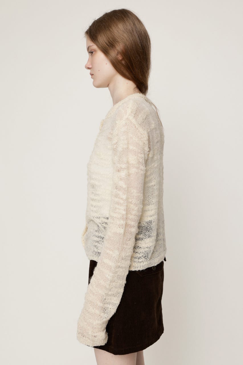 BOUCLE KNIT カーディガン IVOY FREE