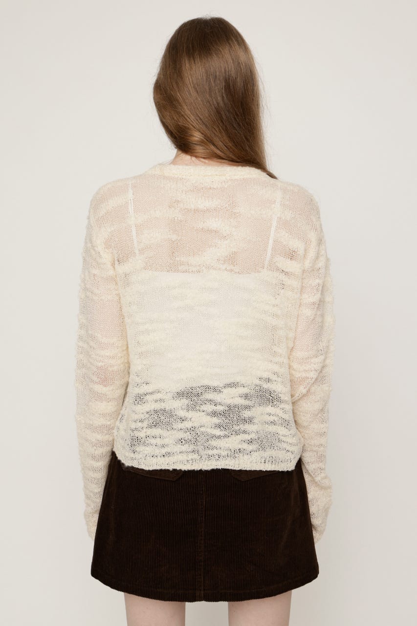 BOUCLE KNIT カーディガン IVOY FREE
