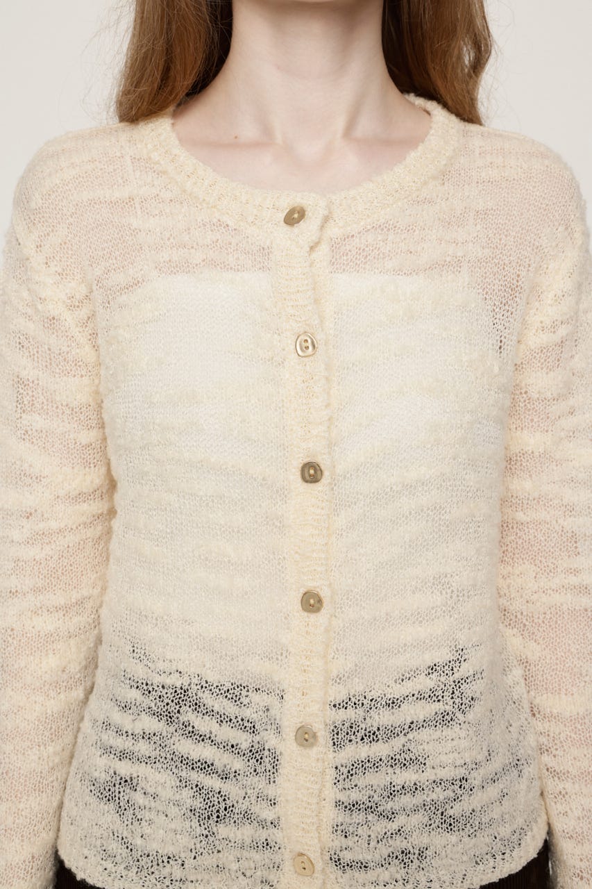 BOUCLE KNIT カーディガン IVOY FREE