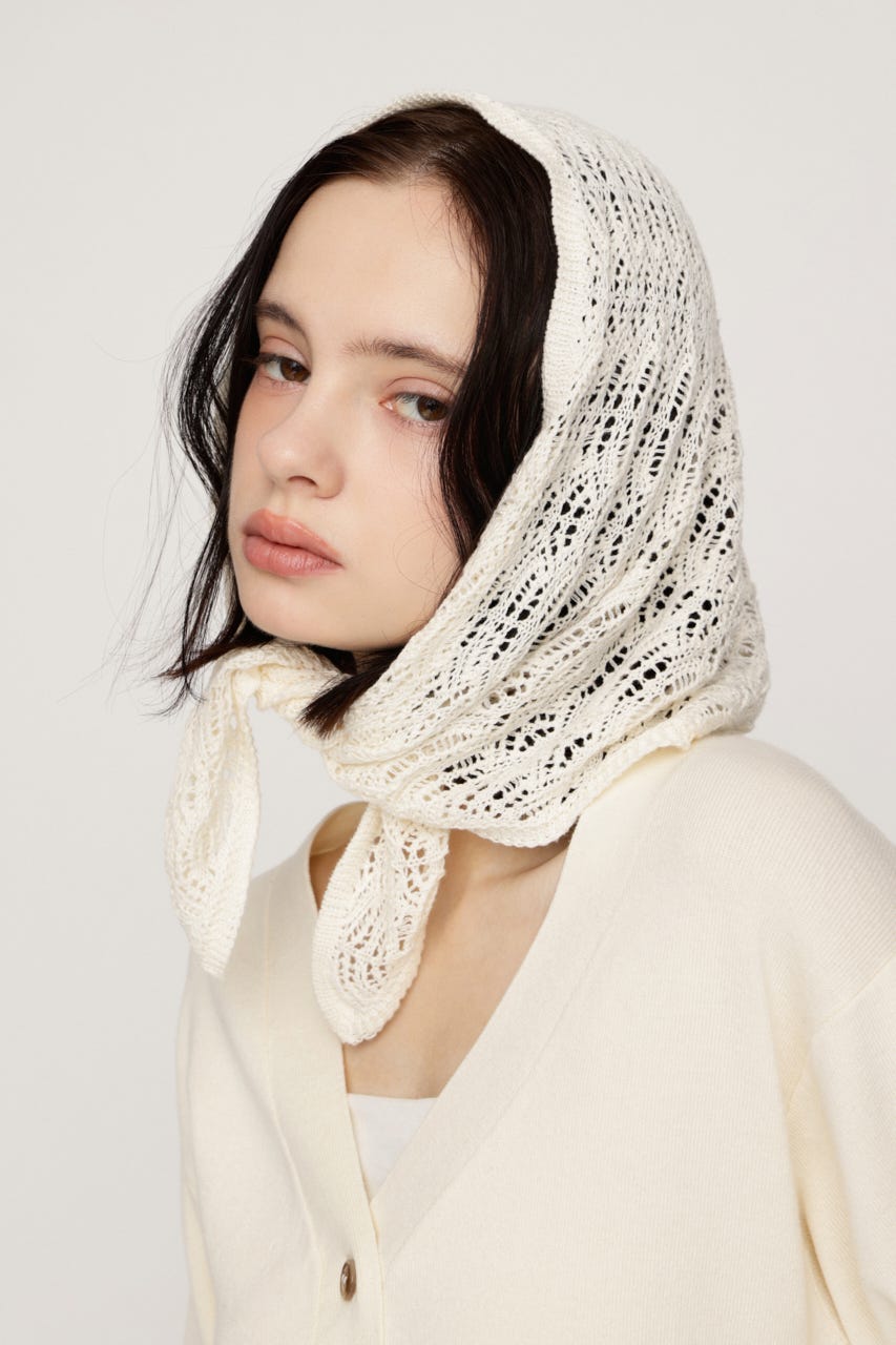 SCARF SET KNIT カーディガン IVOY FREE