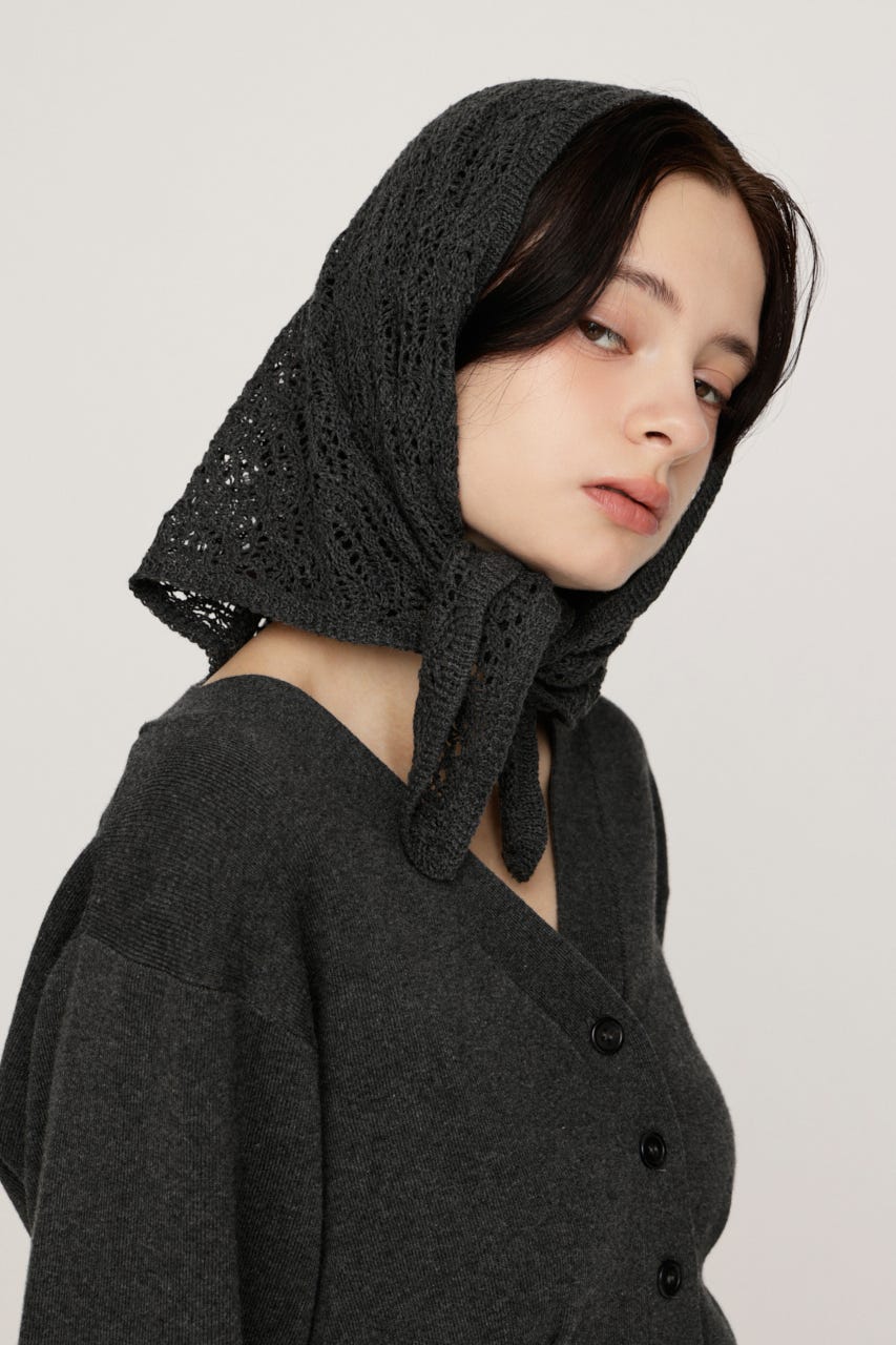 SCARF SET KNIT カーディガン T.GRY FREE