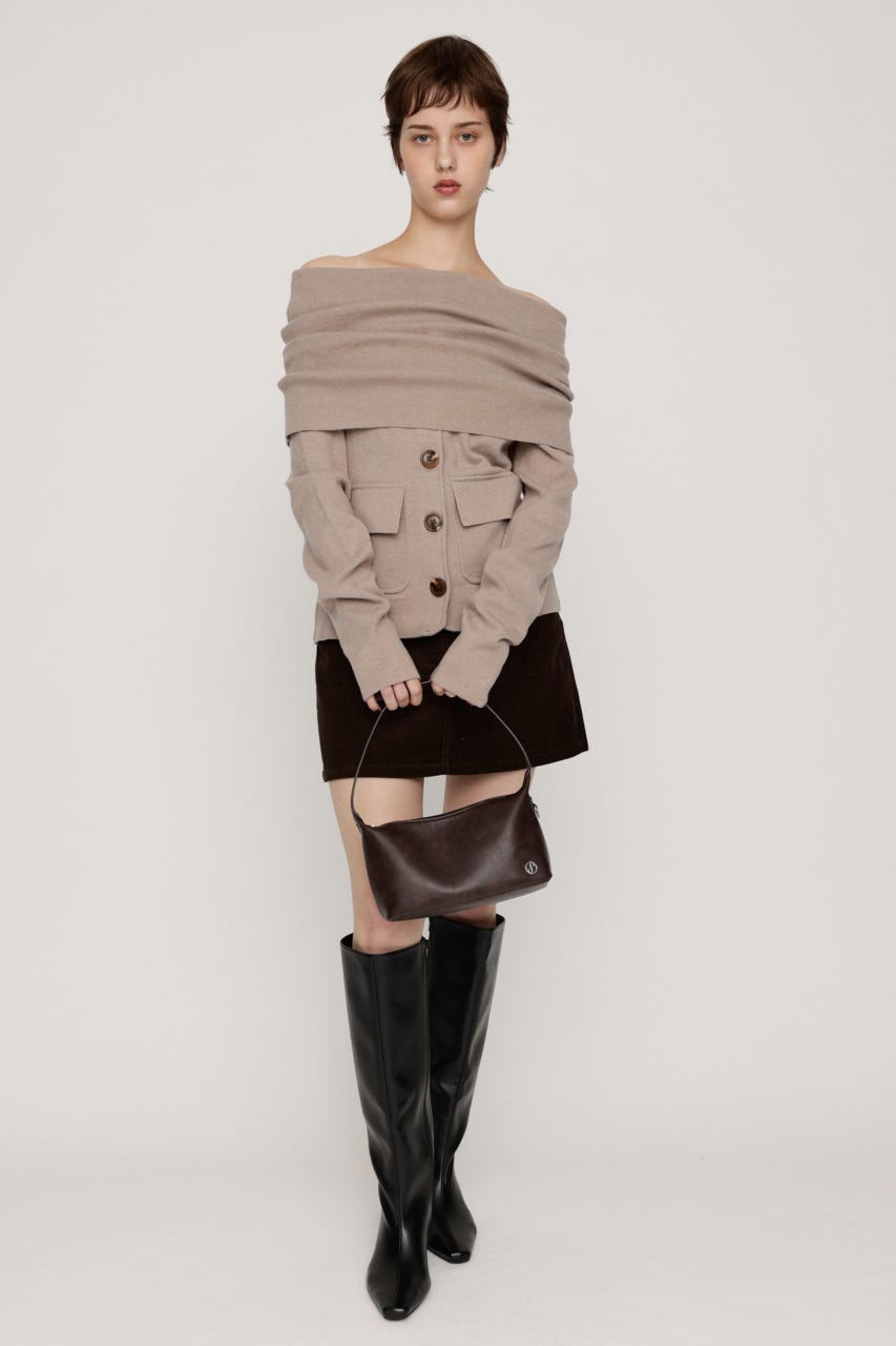 OFF SHOULDER JK LIKE トップス BEG FREE