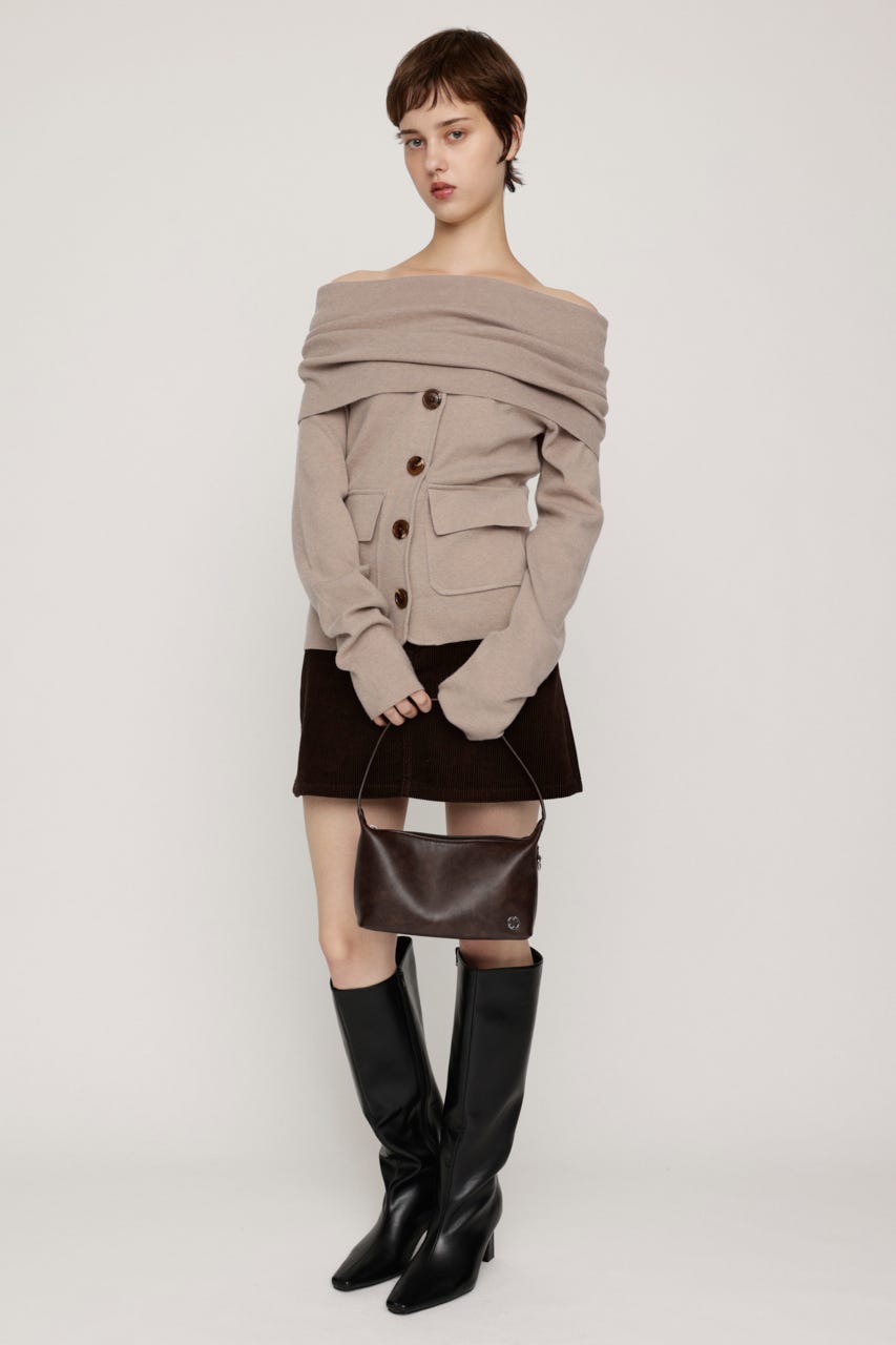 OFF SHOULDER JK LIKE トップス BEG FREE
