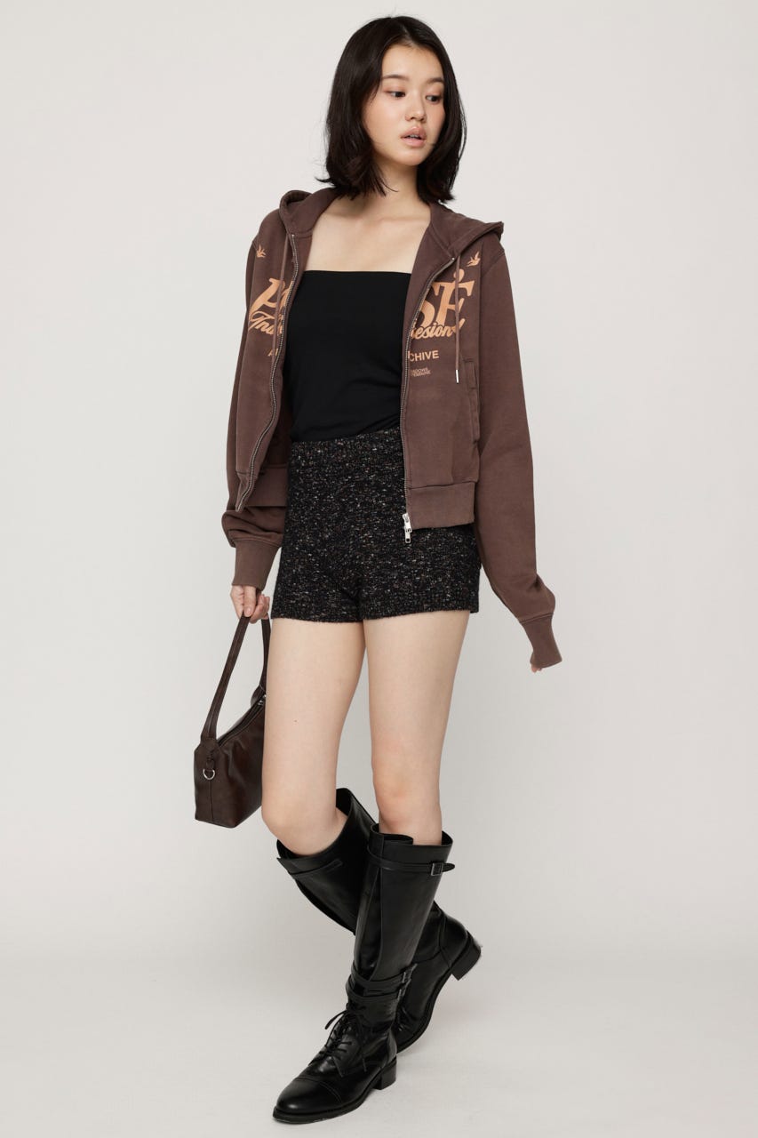 MULTI COLAR KNIT ショートパンツ M/BLK FREE