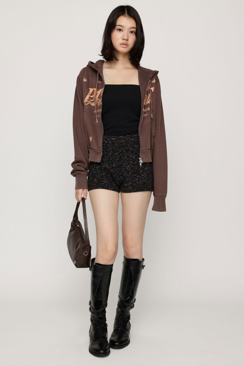 MULTI COLAR KNIT ショートパンツ M/BLK FREE