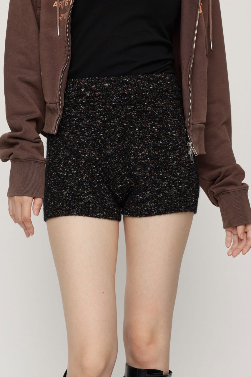 MULTI COLAR KNIT ショートパンツ M/BLK FREE