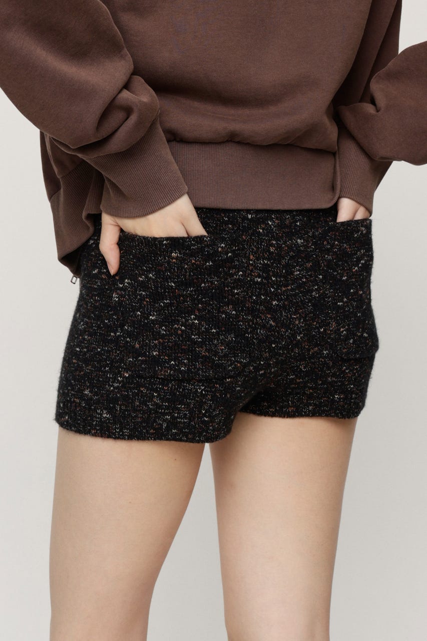 MULTI COLAR KNIT ショートパンツ M/BLK FREE