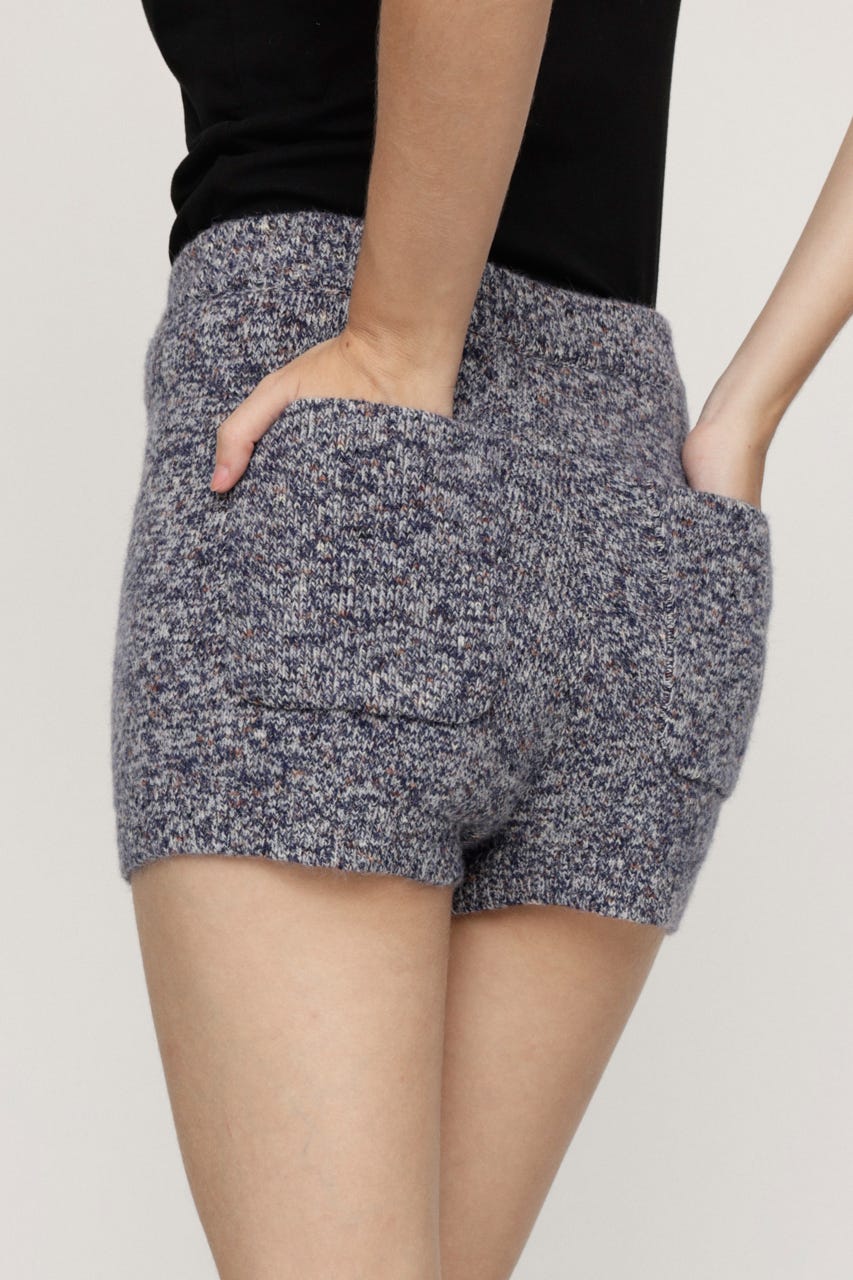 MULTI COLAR KNIT ショートパンツ M/BLU FREE