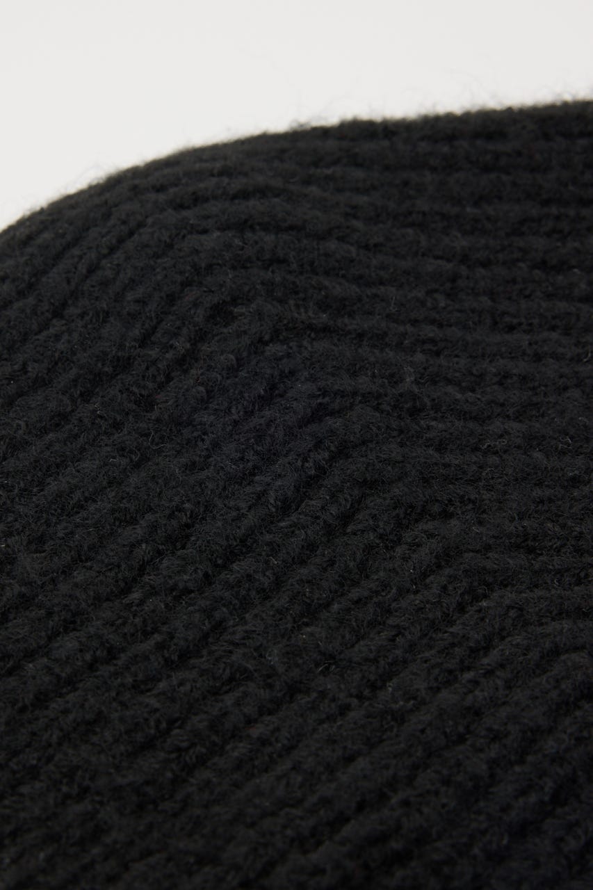FLOWER EMBROIDERED KNIT スカーフ BLK FREE